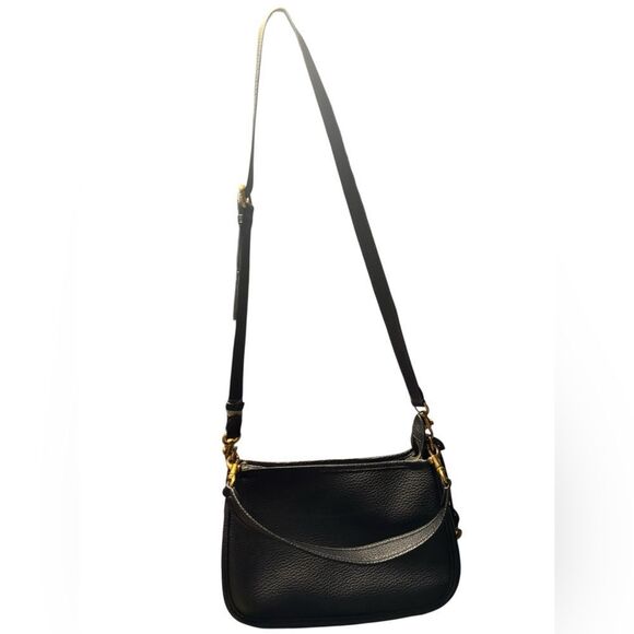 Coach Carry Black Leather Shoulder Bag - Picture 10 of 11